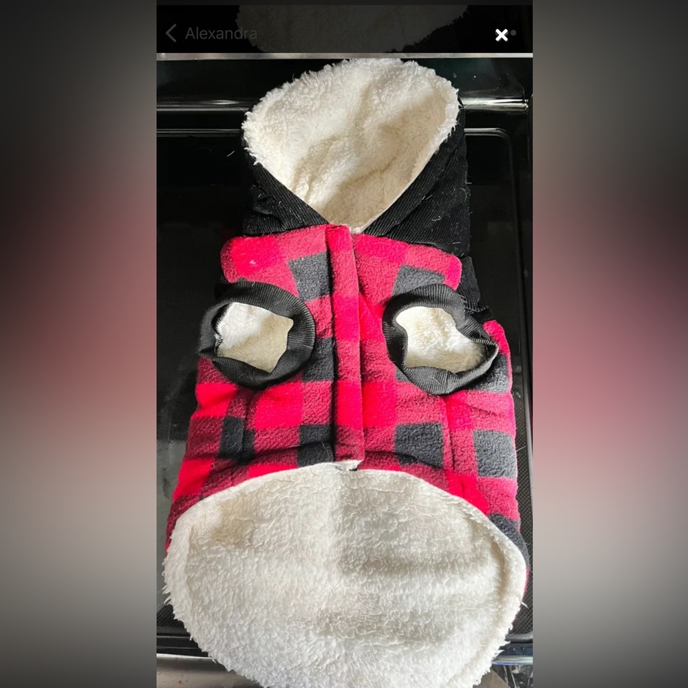 Cold Alert technology dog jacket
